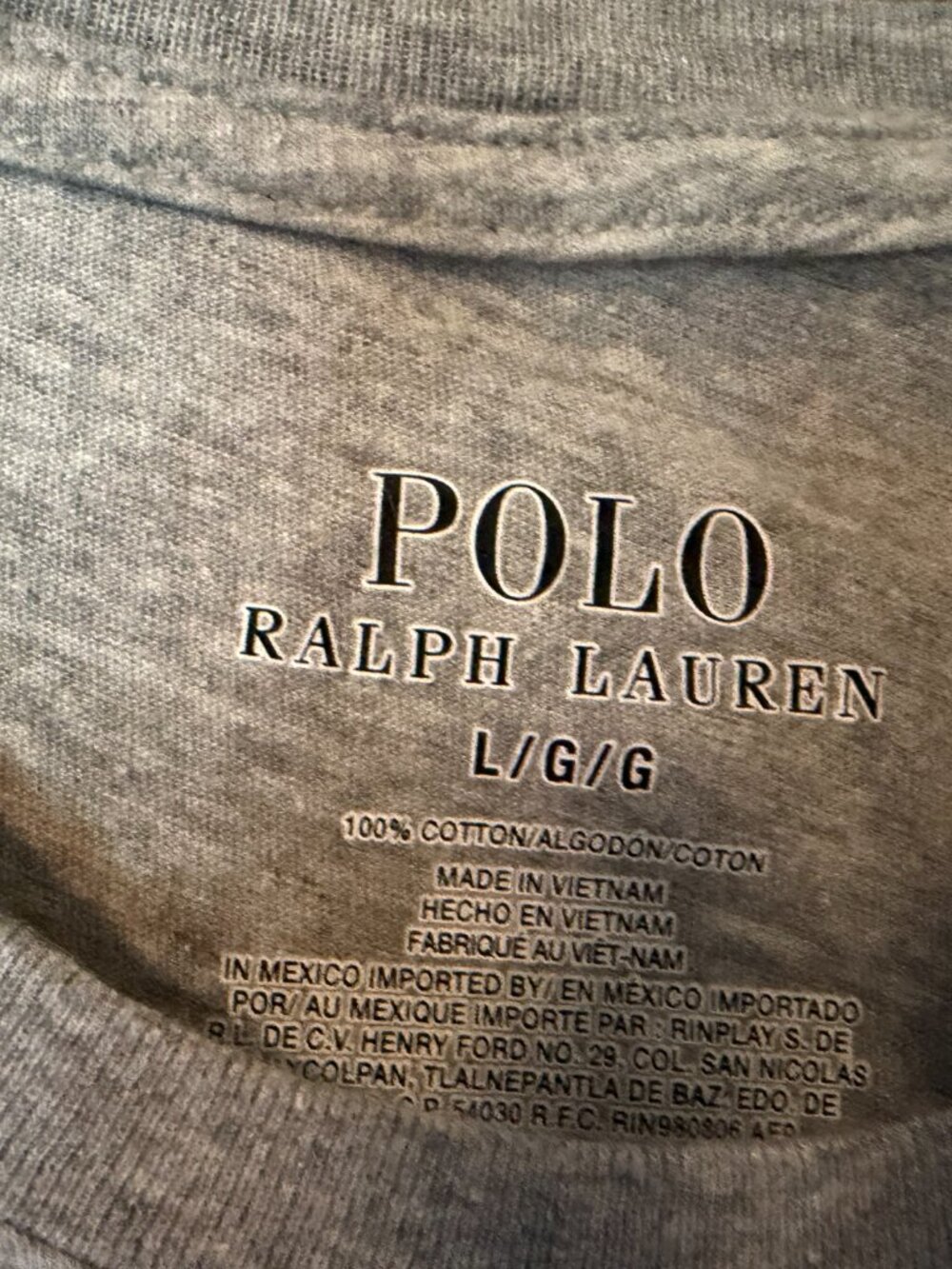 Ralph Lauren Polo t shirt Unisex-large 100% cotton. Worn once condition. - Picture 2 of 3